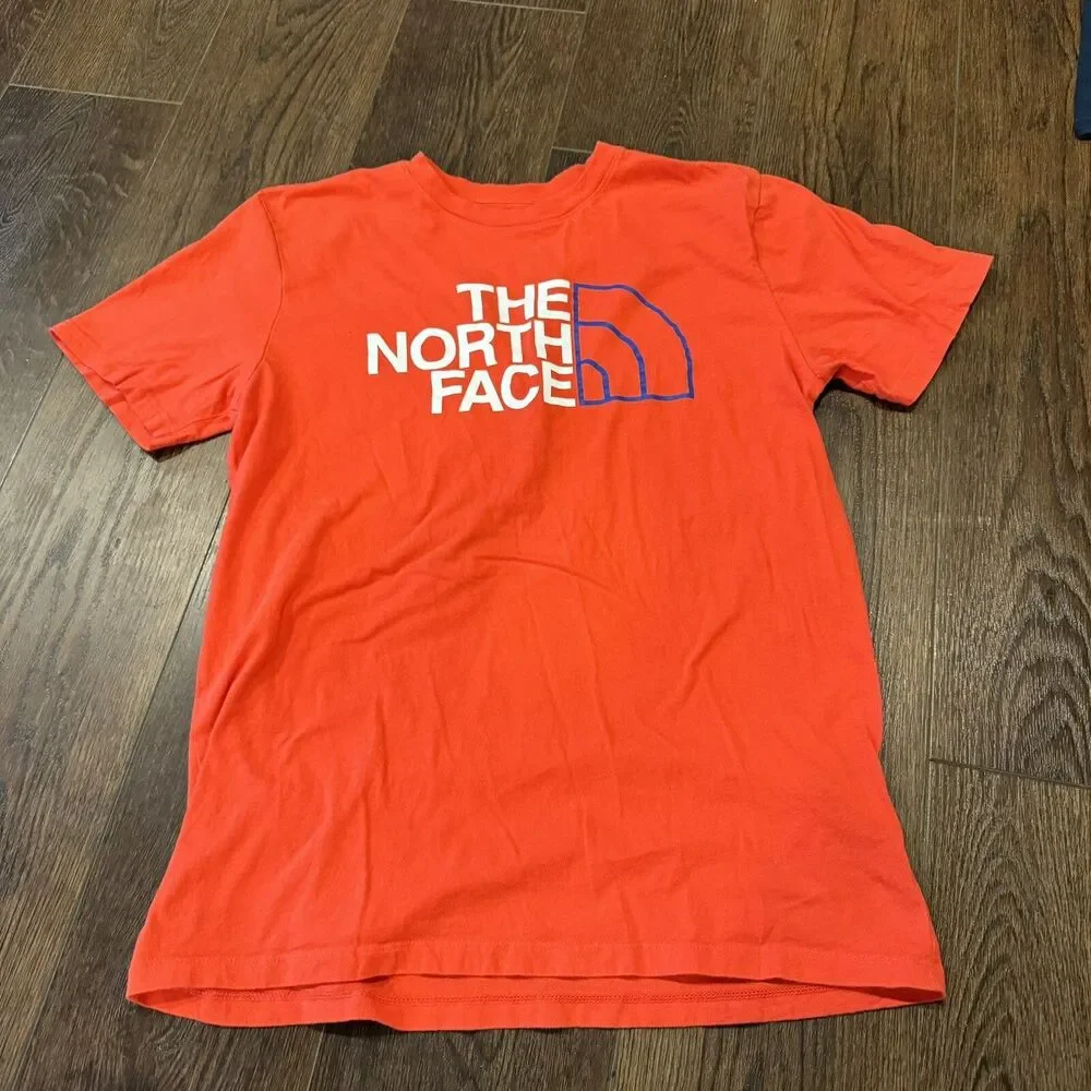 TNF The North Face Graphic T Shirt; Mens Size M; Red / Orange Color